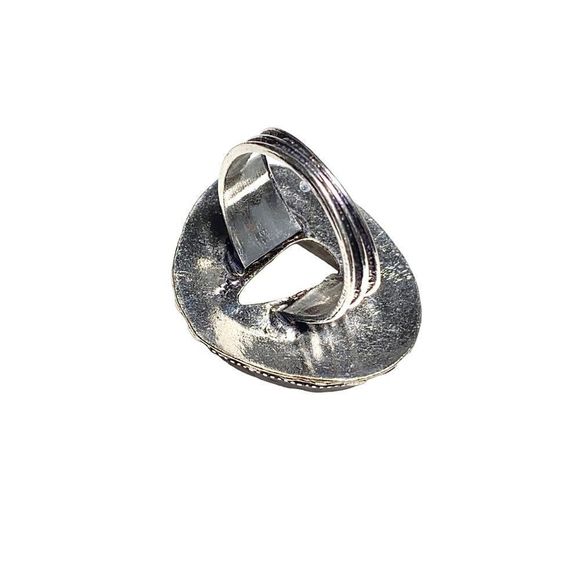 Natural Rose Quartz Gemstone in a Vintage-Look Handcafted 925 Stamped Ring (7.25 - Picture 5 of 5